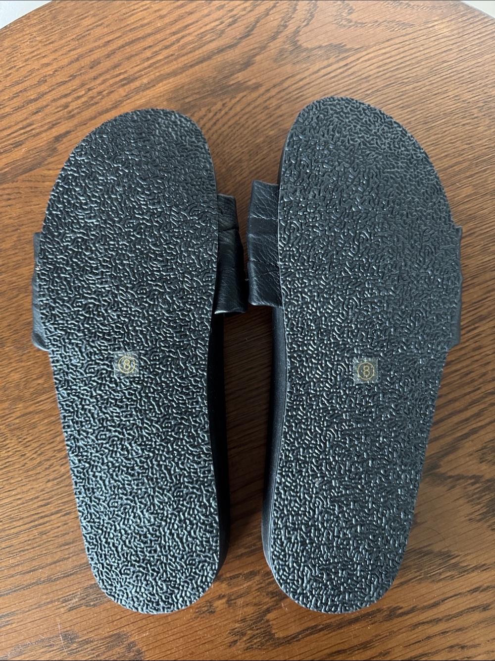 CCOCCI Black Padded Strap Slide Sandals - Picture 4 of 5